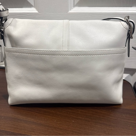 Coach White Leather Bag Purse Shoulder Crossbody Handbag Vintage Y2K - Picture 4 of 8